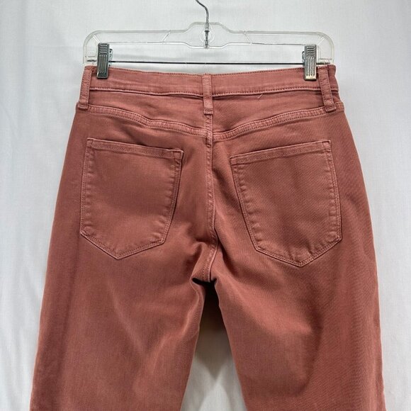 Banana Republic Jeans Womens 27 Premium Denim Mid Rise Skinny Stretch Rust Red - Picture 5 of 10